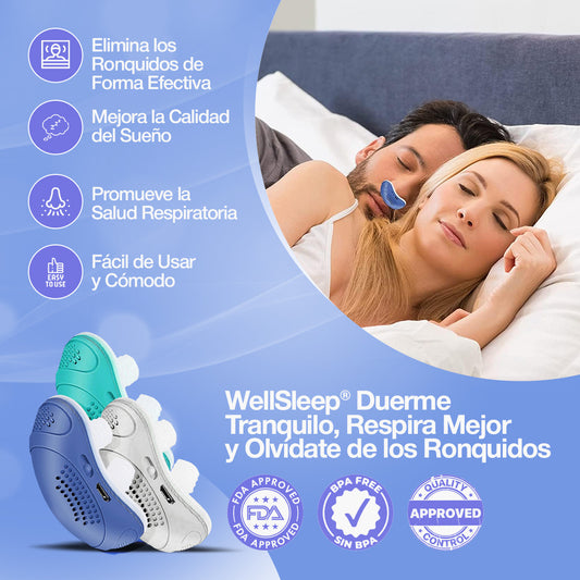 1+1 GRATIS 🎁 WellSleep® Anti ronquidos | Descansa profundamente ayudandote a respirar correctamente, sentiras el cambio en el primer uso