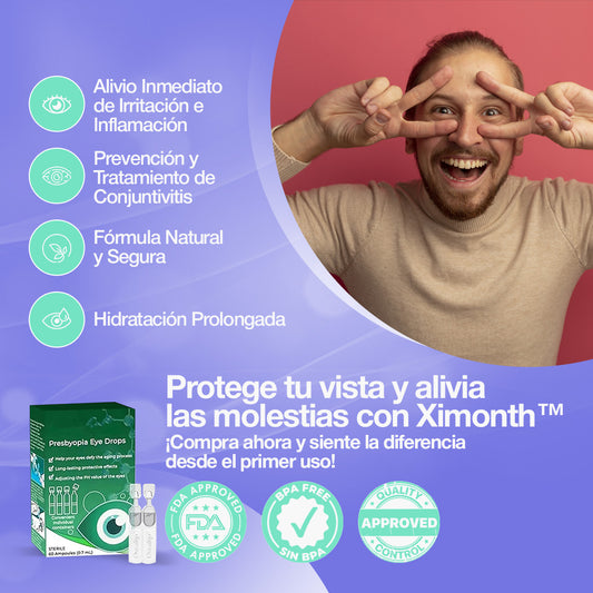 1+1 GRATIS SOLO HOY🎁 |  XiMonth™ Evita secreción y conjuntivitis | La única solución para evitar el uso de gafas de aumento por ceguera crónica, cuida y protege tus ojos